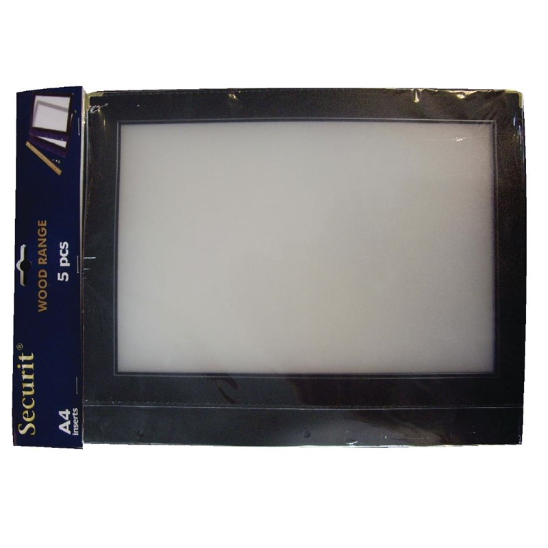 Securit A4 set extra insteekhoezen zwart (5 stuks) Securit A4 set extra insteekhoezen zwart (5 stuks)