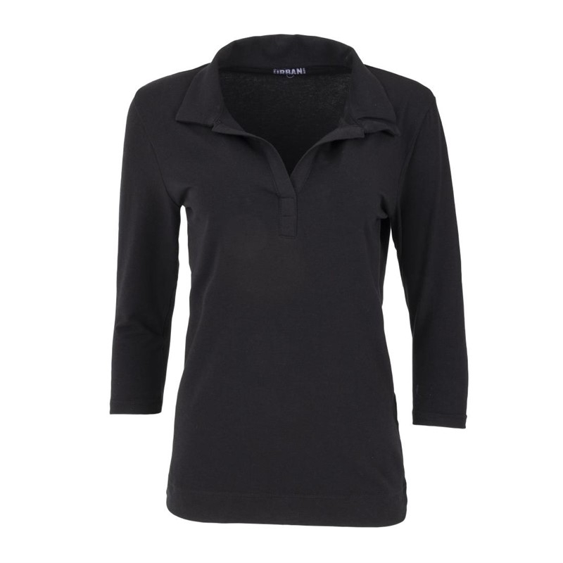 Uniform Works dames T-shirt met V-hals zwart XL Uniform Works dames T-shirt met V-hals zwart XL