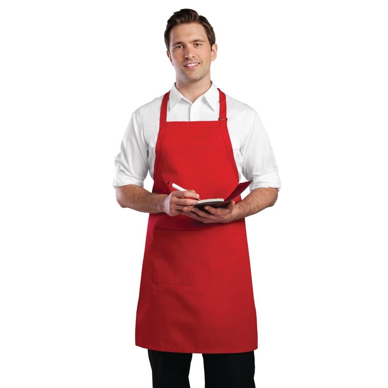 Chef Works halterschort rood Chef Works halterschort rood