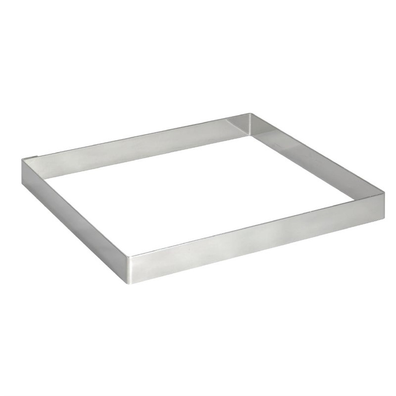 De Buyer vierkante vorm RVS 20x2cm De Buyer vierkante vorm RVS 20x2cm