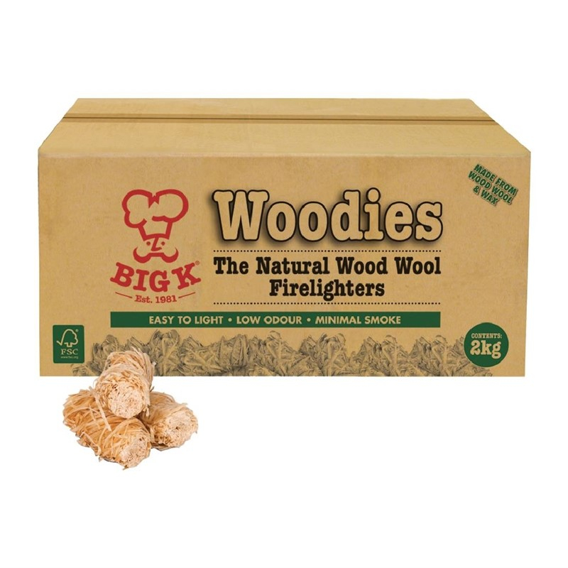 Big K Woodies natuurlijk houtwol aanmaakkrullen 2kg Big K Woodies natuurlijk houtwol aanmaakkrullen 2kg