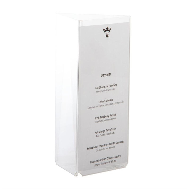 Olympia menukaarthouder driezijdig A6 Olympia menukaarthouder driezijdig A6