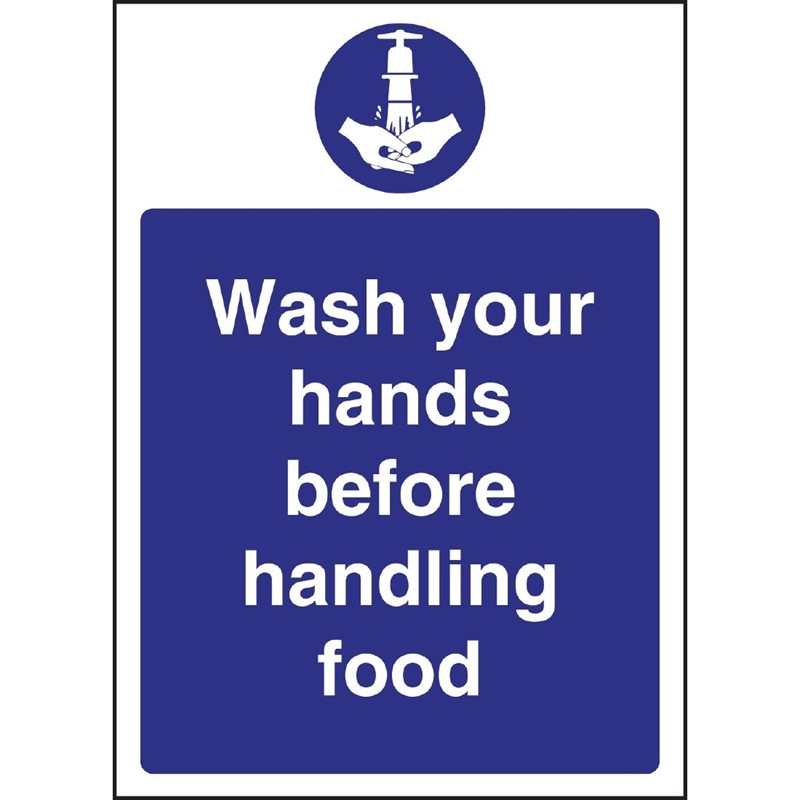 Vogue 'Wash hands before handling food' bord Vogue 'Wash hands before handling food' bord