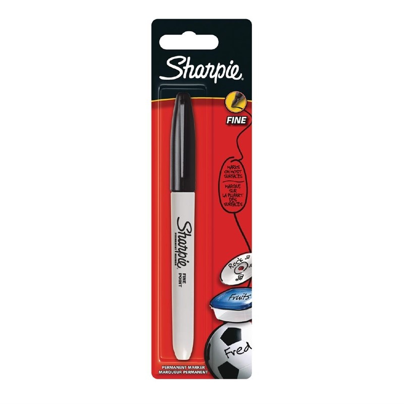 Sharpie fijne permanente marker zwart Sharpie fijne permanente marker zwart