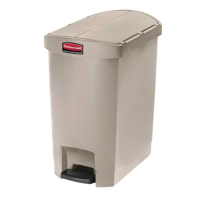 Rubbermaid Slim Jim End Step pedaalemmer 30L beige Rubbermaid Slim Jim End Step pedaalemmer 30L beige