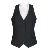Damesgilet 4 Knopen Zwart XL
