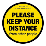 Social Distancing Vloersticker 'please Keep Your Distance' 40cm