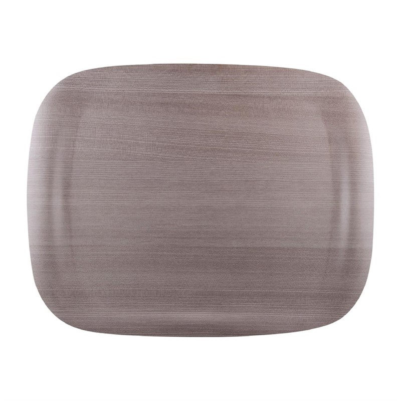 Roltex Wave dienblad grijs houtnerf 46x36cm Roltex Wave dienblad grijs houtnerf 46x36cm