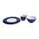 Kristallon Gala melamine borden met blauwe rand 19,5cm (6 stuks)