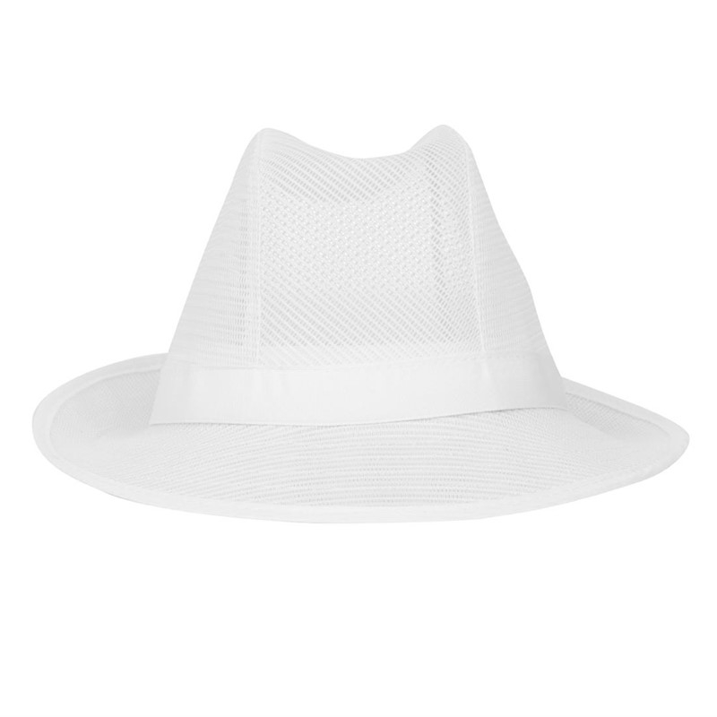 Trilby hoed met haarnetje wit S Trilby hoed met haarnetje wit S