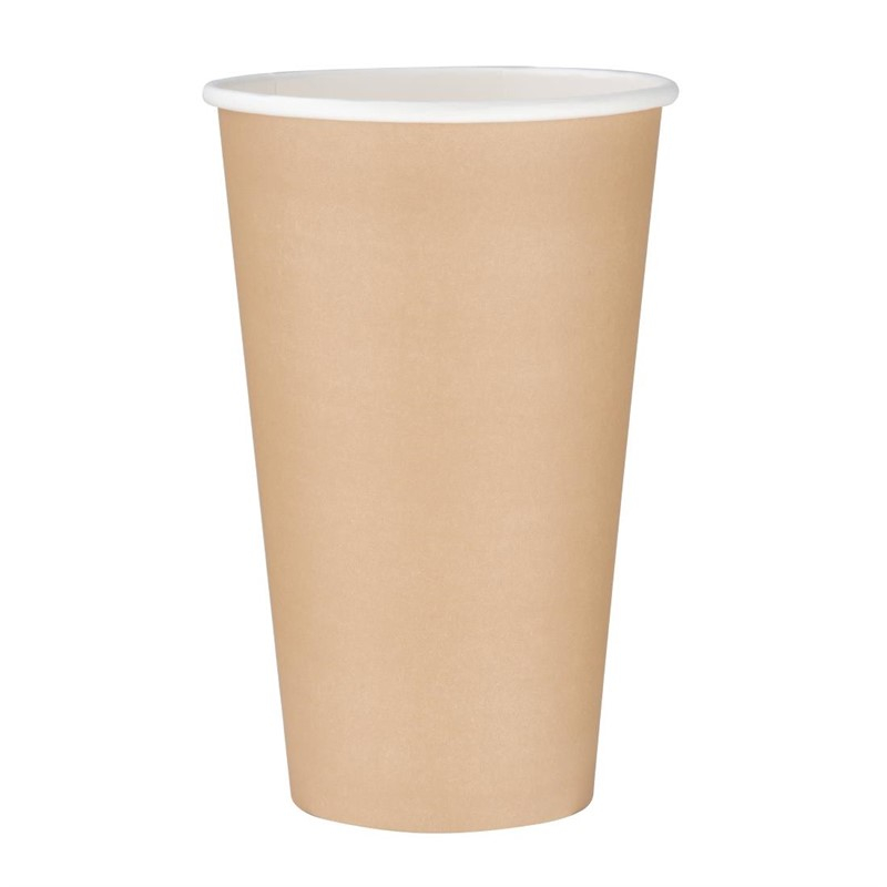 Fiesta Recyclable koffiebeker enkelwandig kraft 455ml (50 stuks) Fiesta Recyclable koffiebeker enkelwandig kraft 455ml (50 stuks)