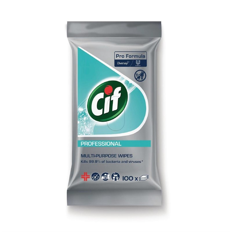 CIF Pro Formula Multi-Purpose reinigingsdoekjes (100 stuks) CIF Pro Formula Multi-Purpose reinigingsdoekjes (100 stuks)