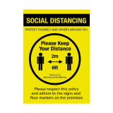 Zelfklevende Poster A4 'protect Yourself And Others Around You'