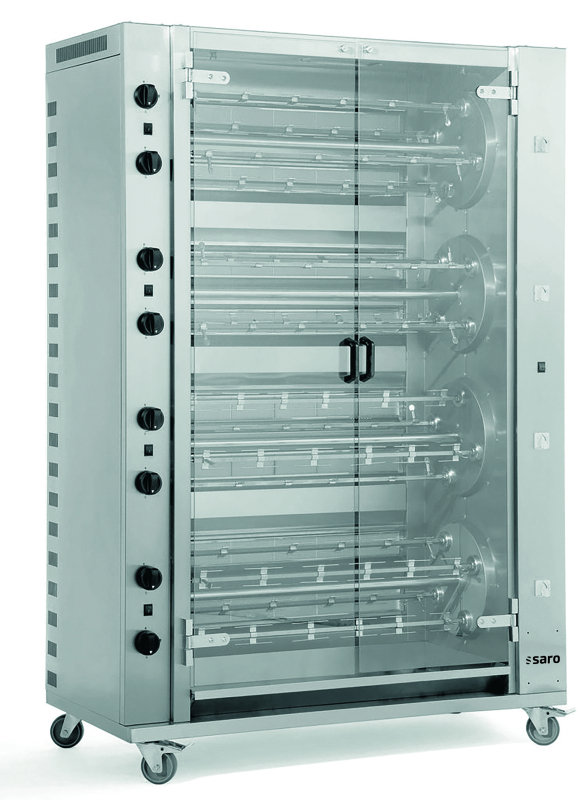 SARO Kippengrill op gas met planetair tandwielstelsel - model 16MR SARO Kippengrill op gas met planetair tandwielstelsel - model 16MR