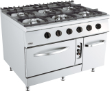 Base 900 Gasfornuis 6 Br. Met Gasoven