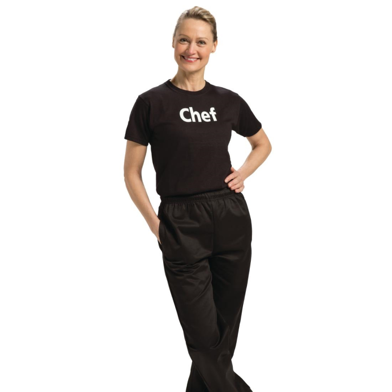 Unisex T-shirt met opdruk Chef zwart L Unisex T-shirt met opdruk Chef zwart L