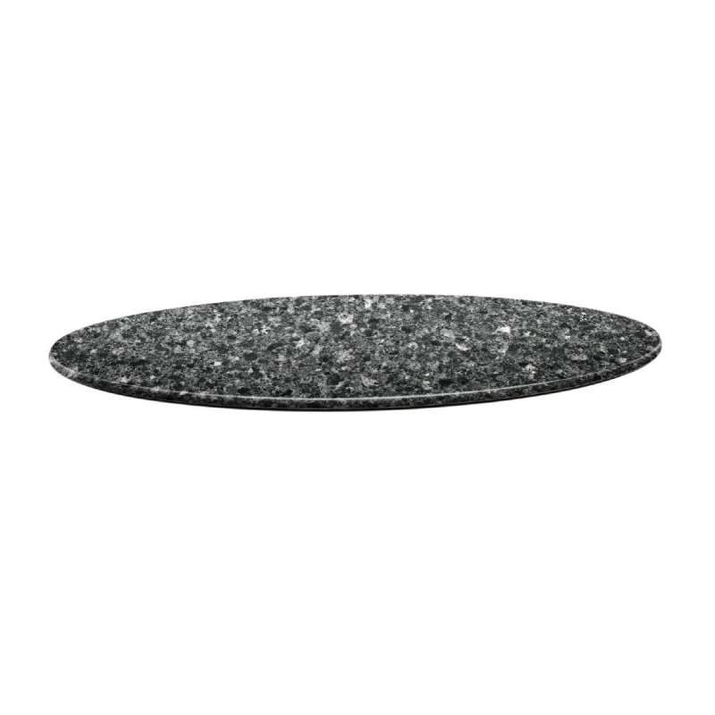 Topalit Smartline rond tafelblad zwart graniet 70cm Topalit Smartline rond tafelblad zwart graniet 70cm