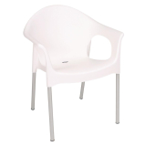 Bolero Stapelbare Witte Stoelen Met Armleuning (4 Stuks)