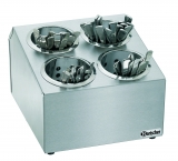 Bestekkorfhouder 4 korven, CNS 18/8 Bestekkorfhouder 4 korven, CNS 18/8