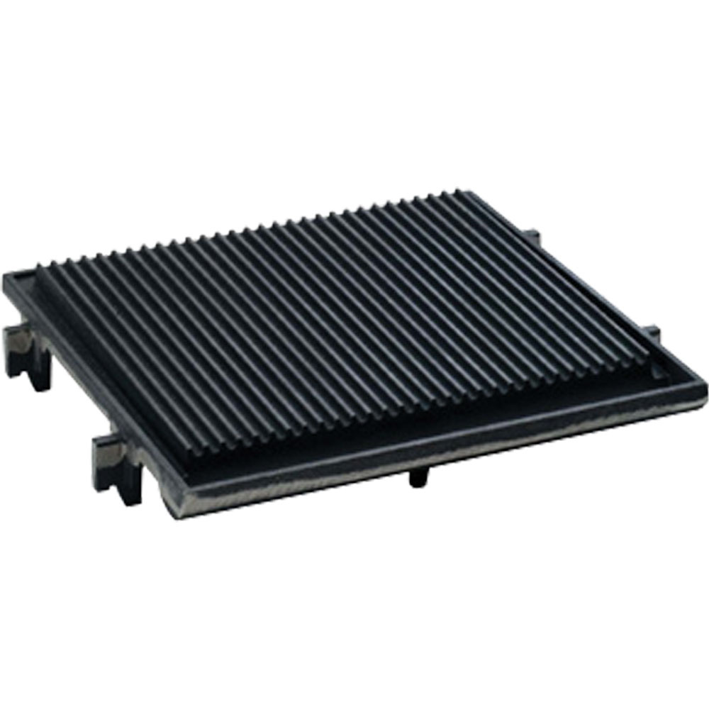 Geribte kookplaat, 1 vuur Geribte kookplaat, 1 vuur