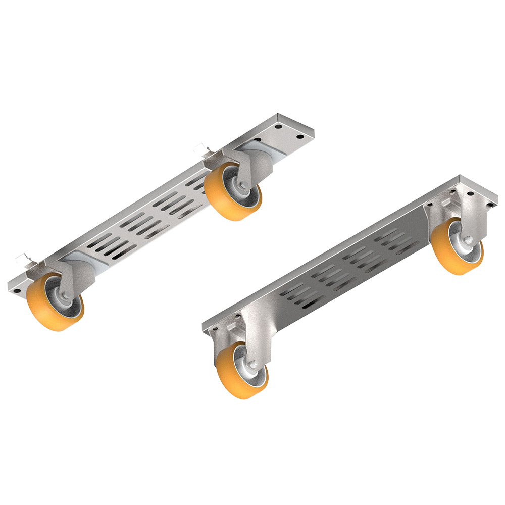 Kit 4 wielen, 2 met rem + 2 omega's module 700 Kit 4 wielen, 2 met rem + 2 omega's module 700