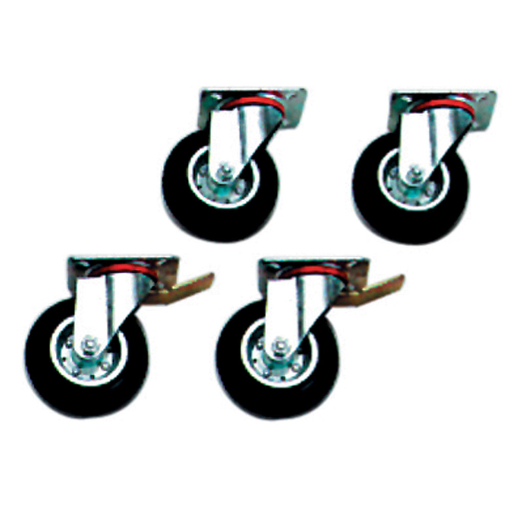 Kit 4 wielen, 2 met rem 6 & 10 GN 1/1 Kit 4 wielen, 2 met rem 6 & 10 GN 1/1