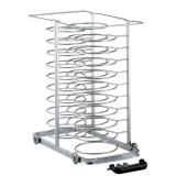 Uittrekbare lader met wielen, voor 23 borden (ø 300 mm) voor oven 10x GN 1/1 (ruimte 85 mm) Uittrekbare lader met wielen, voor 23 borden (ø 300 mm) voor oven 10x GN 1/1 (ruimte 85 mm)