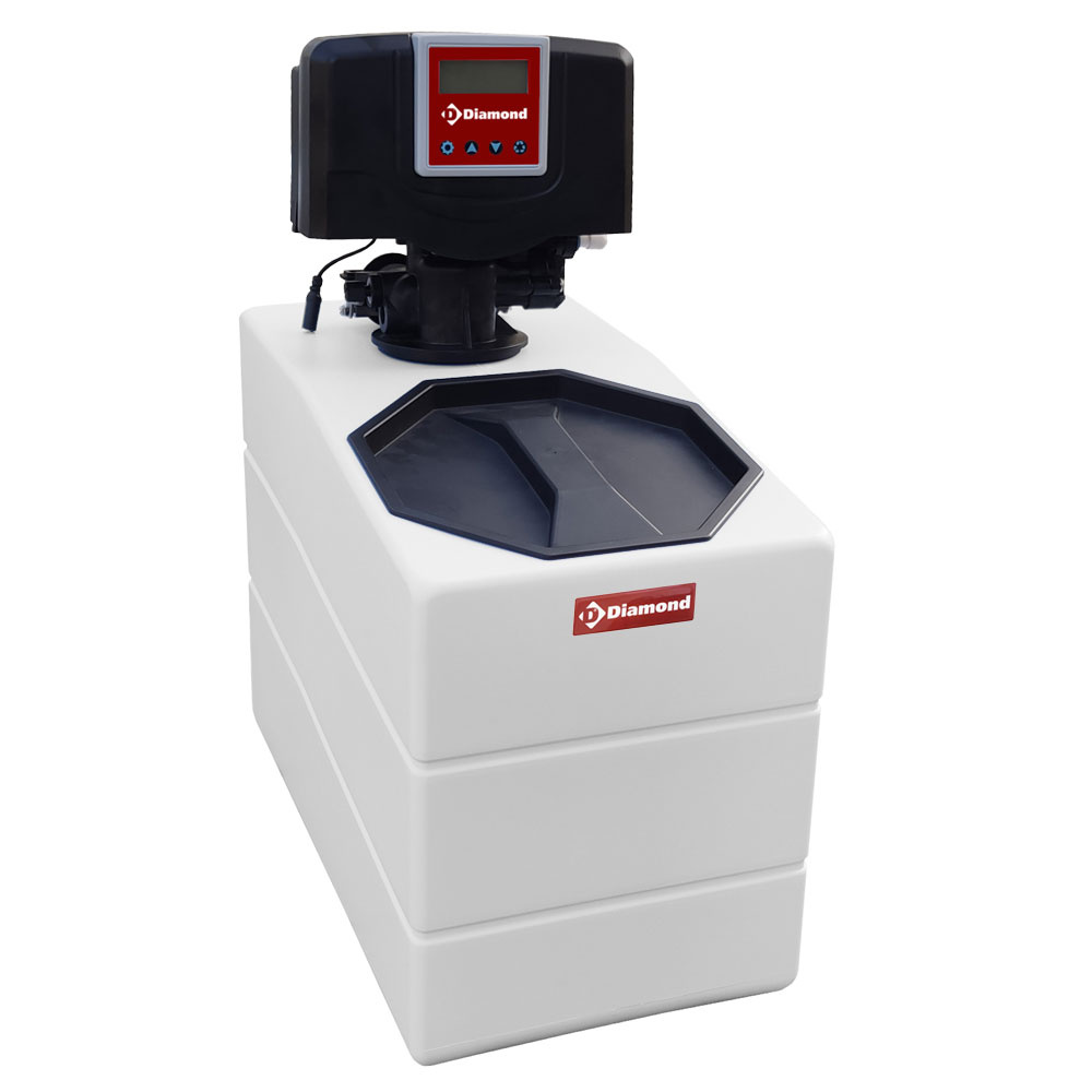 Waterontharder Chrono - en volumemeter, 8L, monoblok Waterontharder Chrono - en volumemeter, 8L, monoblok