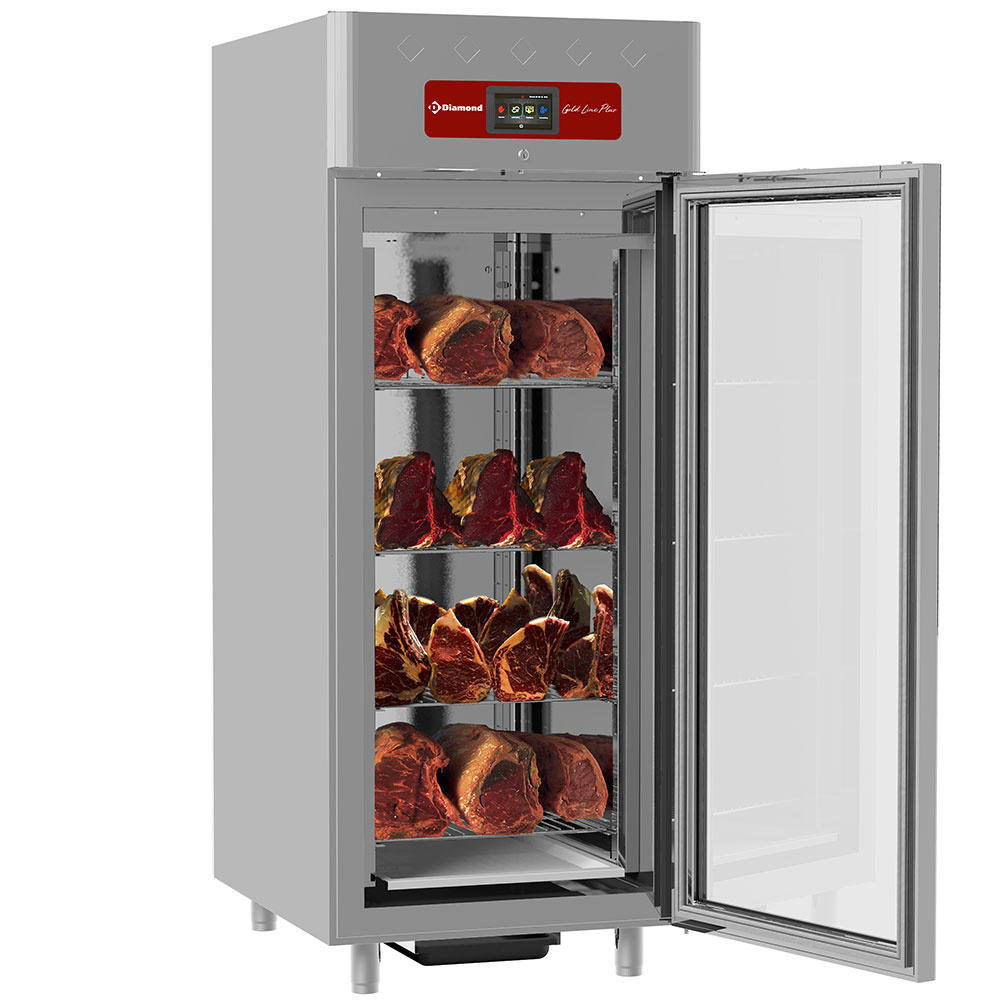 Rijpingskast dry aging voor vlees 850 liter geventileerd, 1 glazen deur 20x GN 2/1 Rijpingskast dry aging voor vlees 850 liter geventileerd, 1 glazen deur 20x GN 2/1