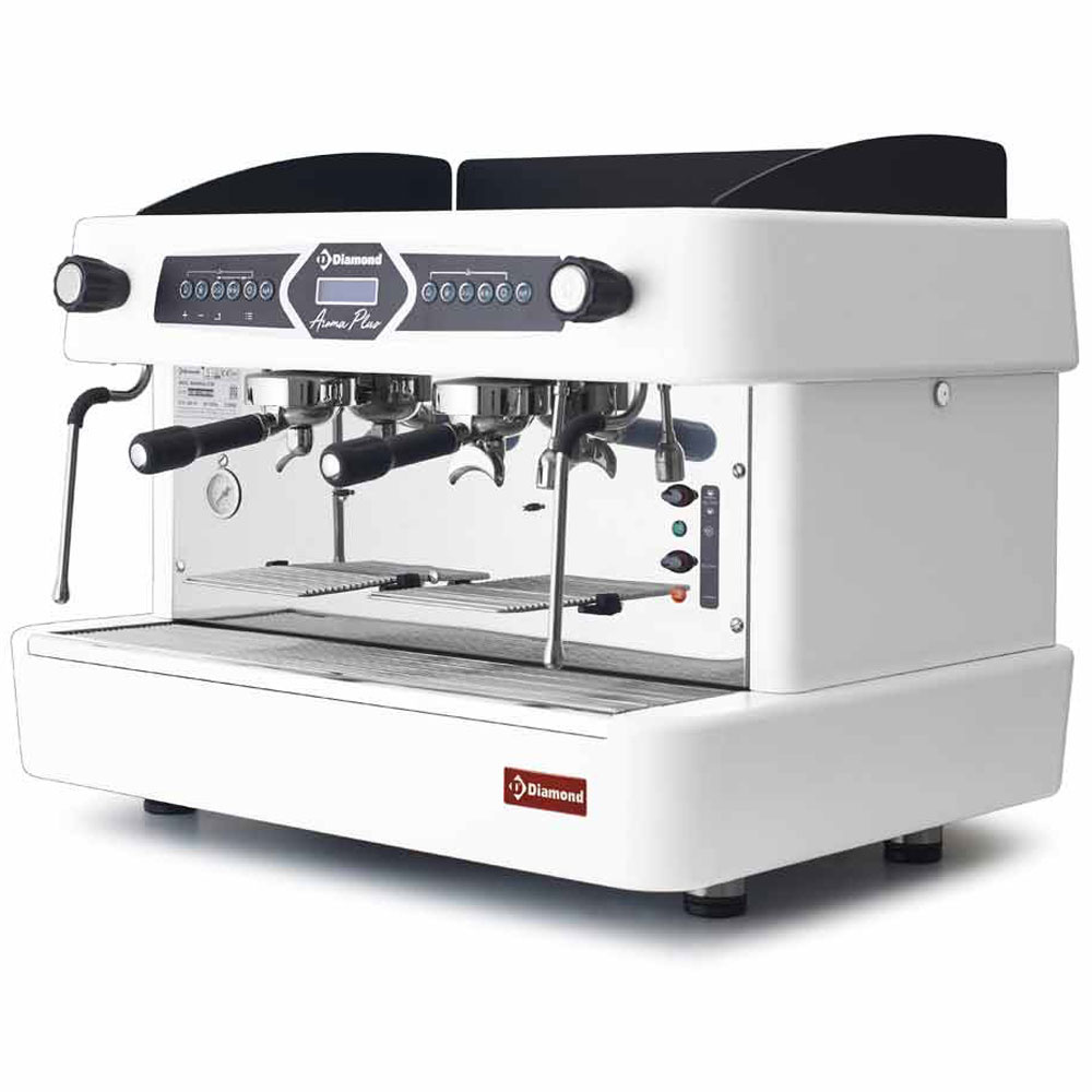 Koffiemachine 2 groepen, automatisch (met display) - WIT Koffiemachine 2 groepen, automatisch (met display) - WIT
