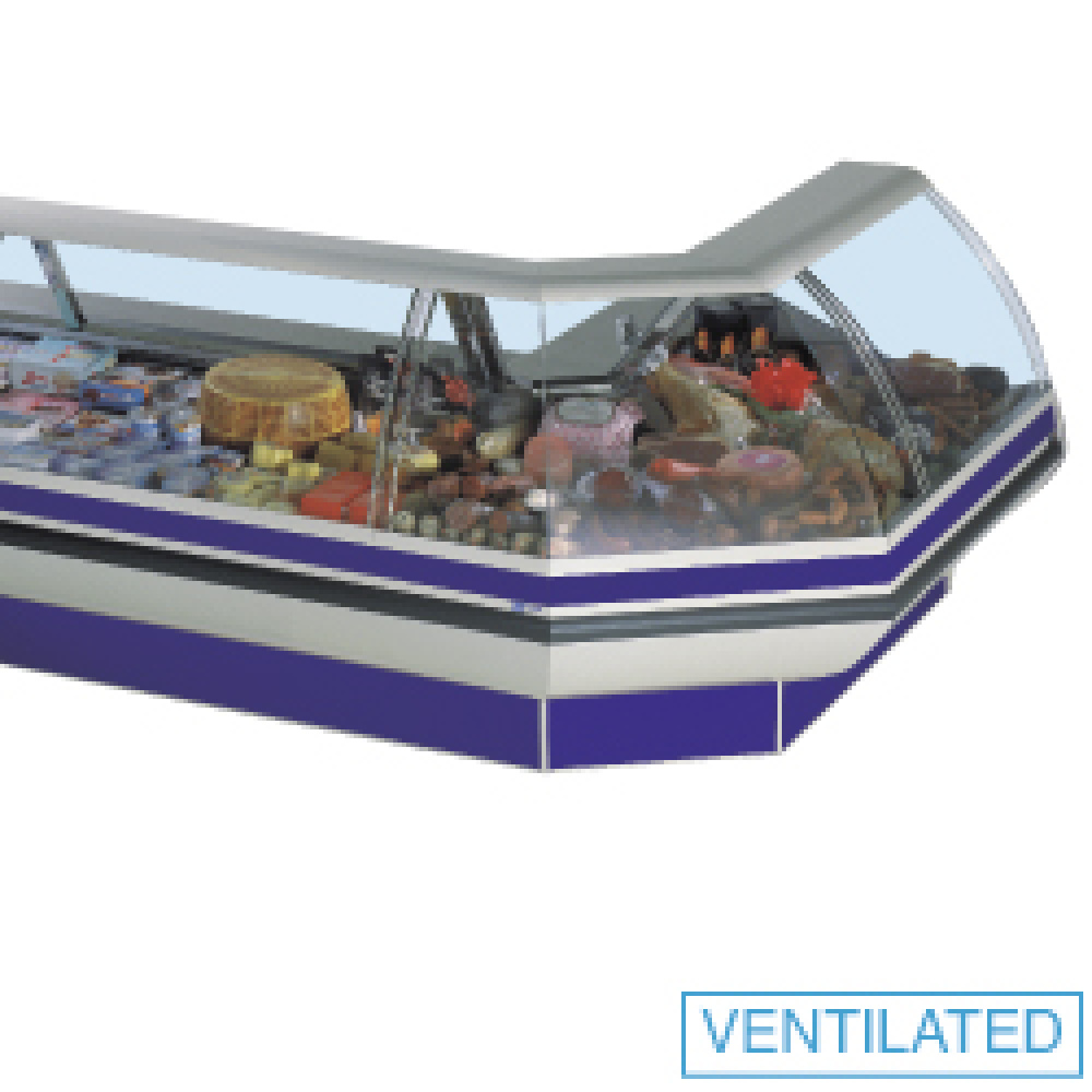 Geventileerde toonbank, met reserve, met groep Geventileerde toonbank, met reserve, met groep