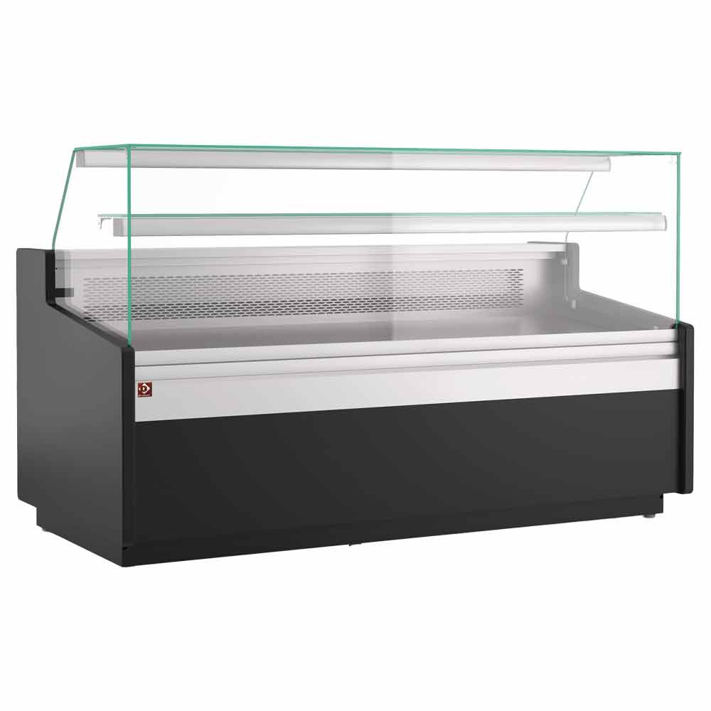 Neutrale vitrinetoonbank, met neutrale reserve – ZWART Neutrale vitrinetoonbank, met neutrale reserve – ZWART