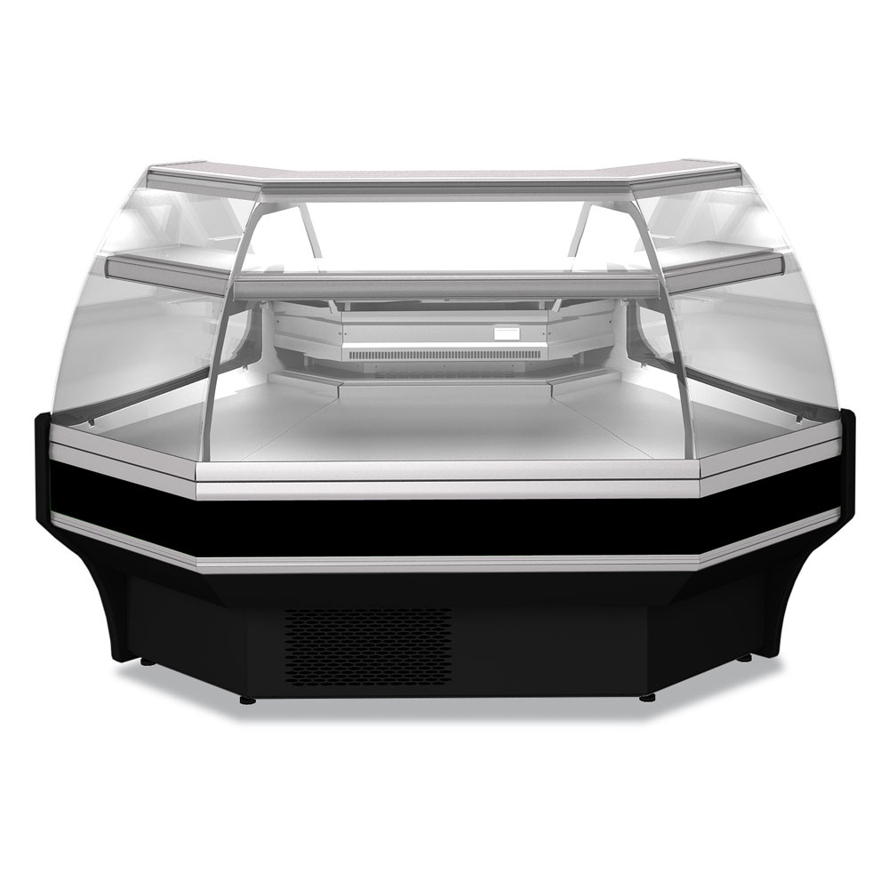 Open hoek 90°, geventileerd, laag glas, 3 zijden – ZWART Open hoek 90°, geventileerd, laag glas, 3 zijden – ZWART