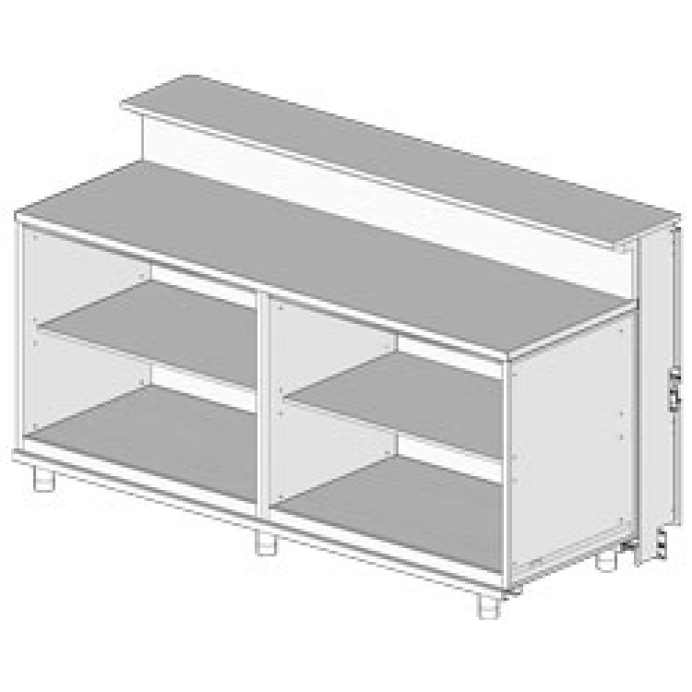 Neutrale toonbank, met dienst tablet Neutrale toonbank, met dienst tablet