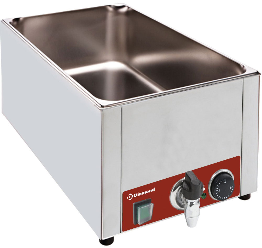 Elektrische bain-marie tafelmodel GN 1/1 - 150 mm + kraan Elektrische bain-marie tafelmodel GN 1/1 - 150 mm + kraan