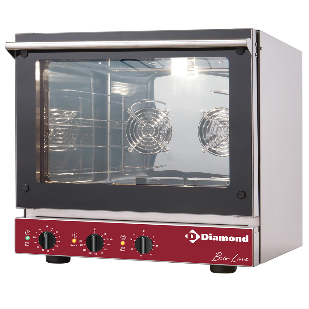 Elektrische convectieoven, 4x 460x340 mm + salamander Elektrische convectieoven, 4x 460x340 mm + salamander