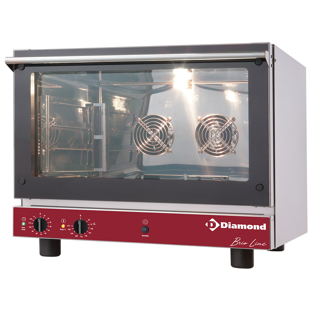Elektrische convectieoven, 4x 600x400 mm + manuele bevochtiger Elektrische convectieoven, 4x 600x400 mm + manuele bevochtiger