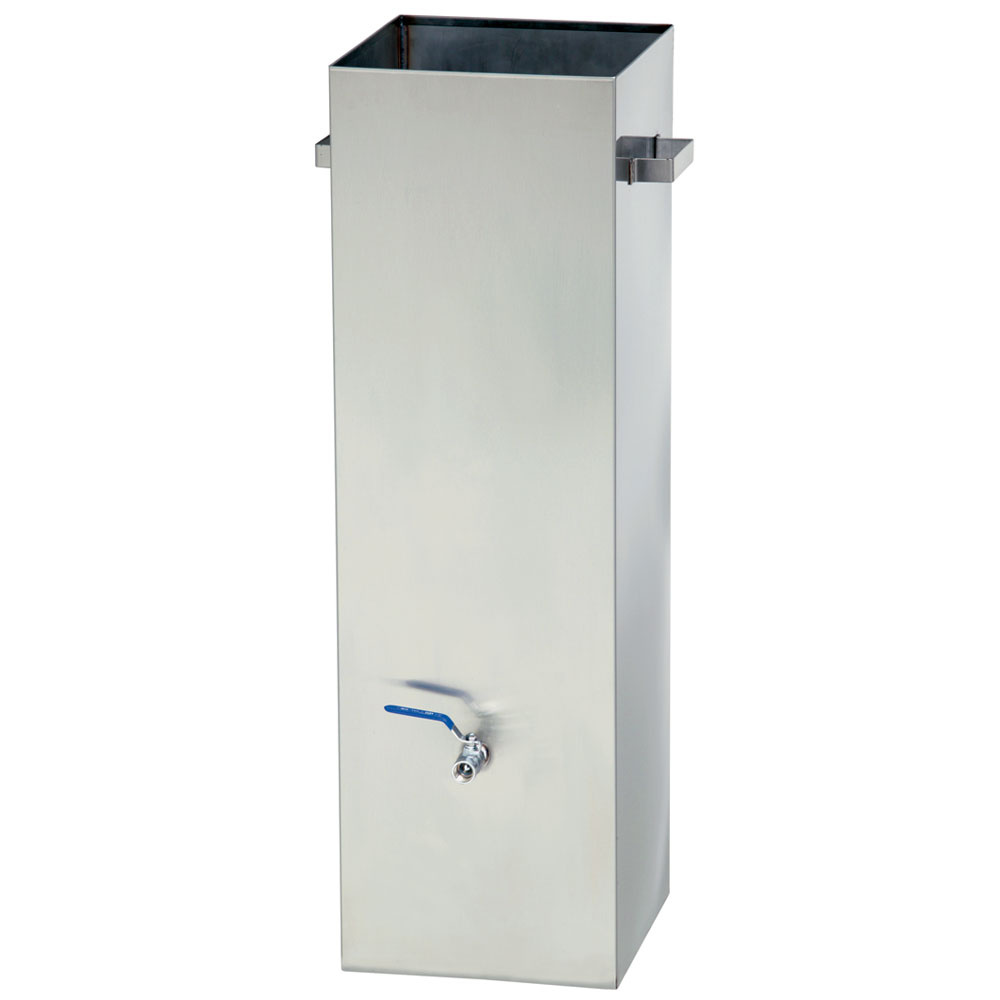 Kuip met afvoer, reiniging spitten en bescherming tussen gas branders Kuip met afvoer, reiniging spitten en bescherming tussen gas branders