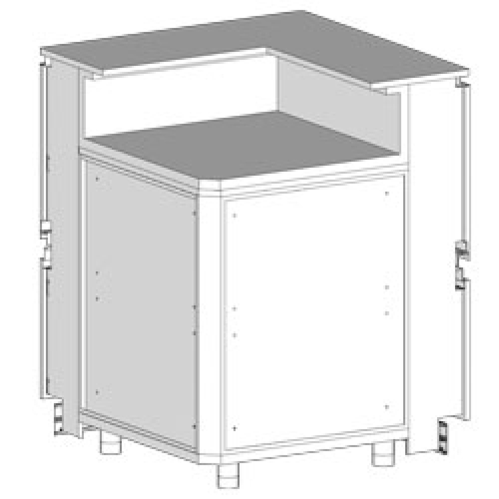 Neutrale hoek - gesloten 90 °, met dienst tablet Neutrale hoek - gesloten 90 °, met dienst tablet
