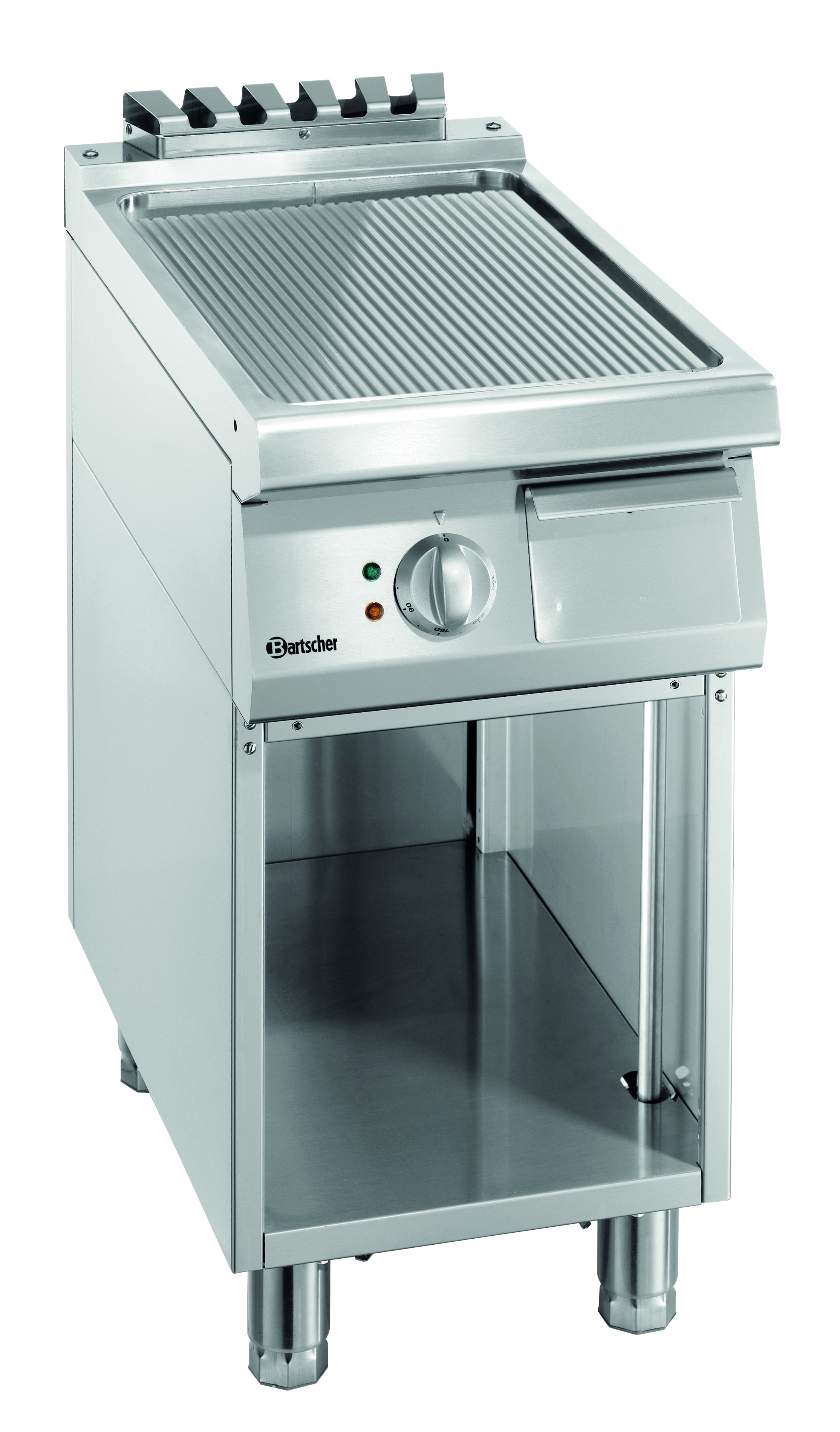 Grillplaat 700, B400, geribbeld Grillplaat 700, B400, geribbeld
