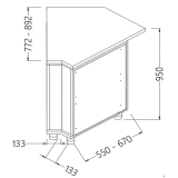Neutrale Bar Toonbanken_kassa Gedeelte 45° (gesloten)