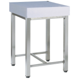 Hakblok op poten in polyethyleen, 500x500 mm Hakblok op poten in polyethyleen, 500x500 mm