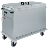 Bain-marie-wagen 3x GN 1/1, met deksels, kast met draaideur Bain-marie-wagen 3x GN 1/1, met deksels, kast met draaideur