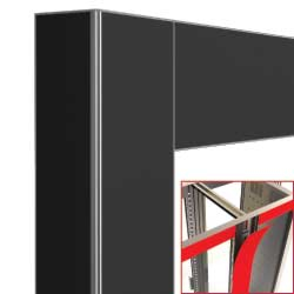 Deco knooppunt 2x216Lt. zwart mat - magnetisch Deco knooppunt 2x216Lt. zwart mat - magnetisch