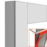 Deco Vitrine 530lt. Wit Mat - Magnetisch