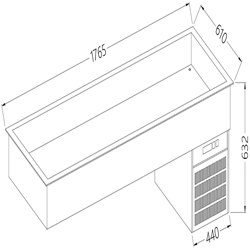 Element met gekoelde kuip 5x GN 1/1 Element met gekoelde kuip 5x GN 1/1