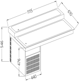 Element Met Gekoeld Bovenblad, 2 Niveaus, 3x GN 1/1