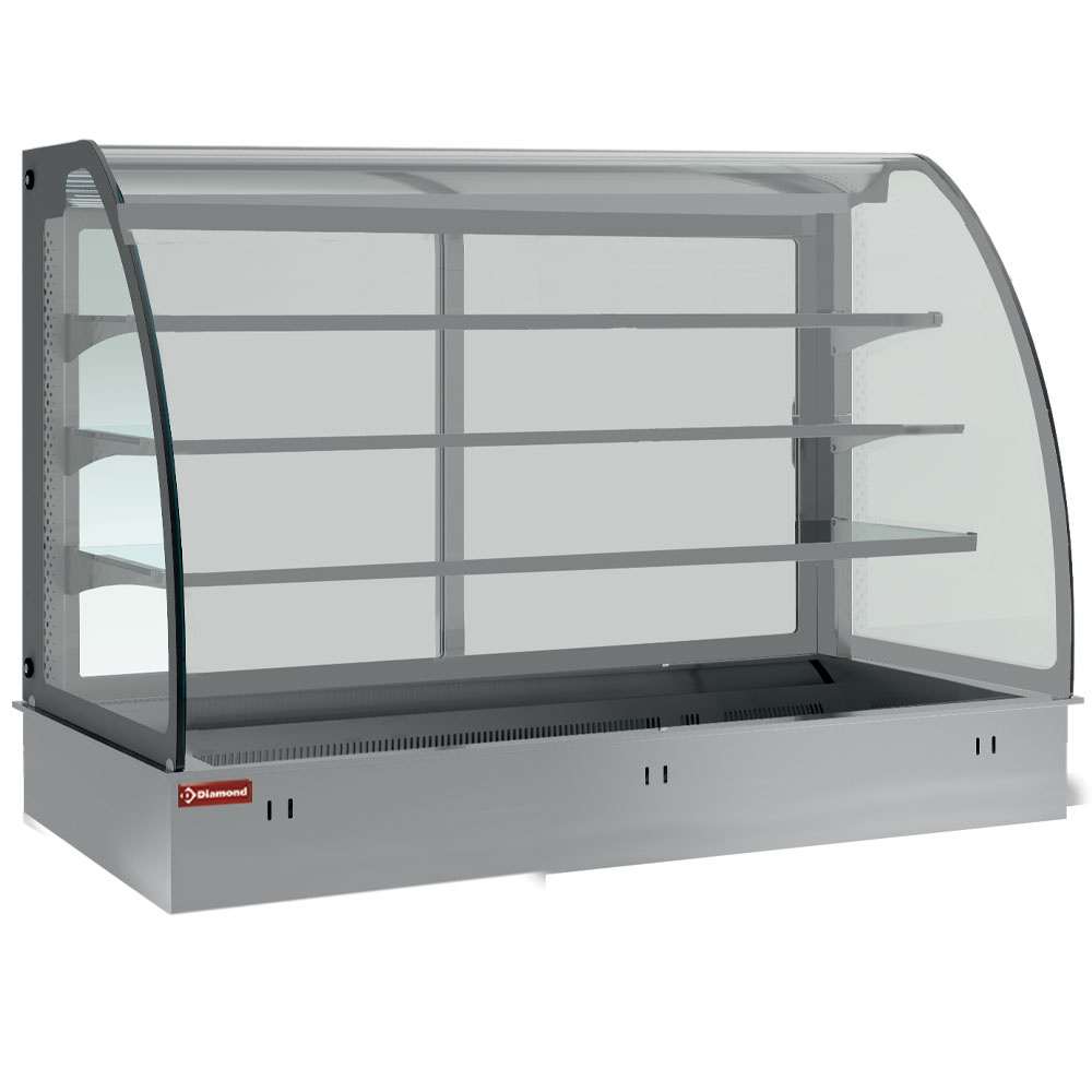 Topelement en gesloten uitstalvitrine 3 niveau's, gekoeld, geventileerd, 4x GN 1/1 (zonder waterdicht eenheid) Topelement en gesloten uitstalvitrine 3 niveau's, gekoeld, geventileerd, 4x GN 1/1 (zonder waterdicht eenheid)