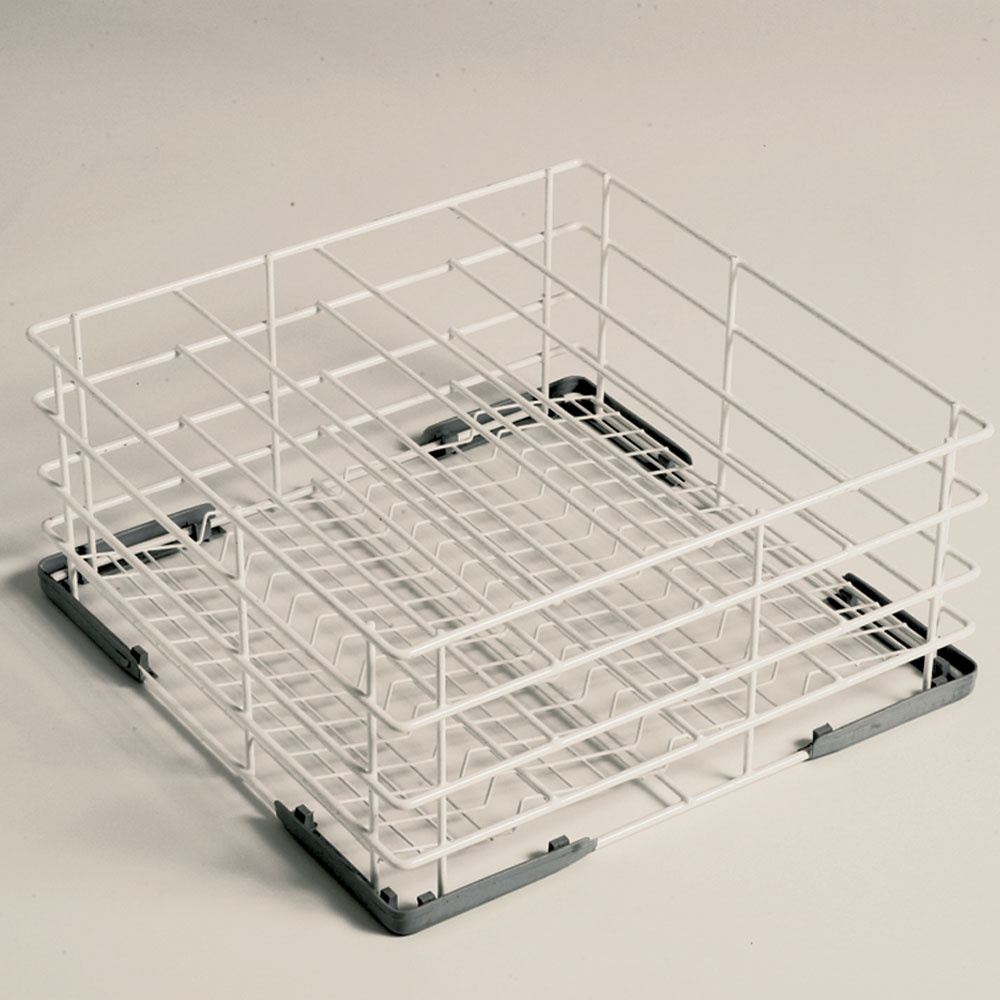 Mand voor glazen Ø110 mm, 400x400 mm Rilsan Mand voor glazen Ø110 mm, 400x400 mm Rilsan