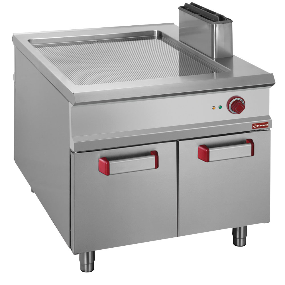 Elektrische geribte bakplaat, op kast - PASS-THROUGH Elektrische geribte bakplaat, op kast - PASS-THROUGH